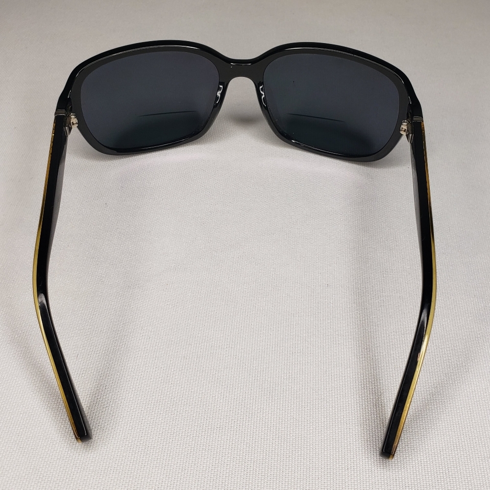 Coach Eyeglasses Frames Only S3012 Cold Insert 57-16-125 Black Gold Sparkles - Picture 11 of 12